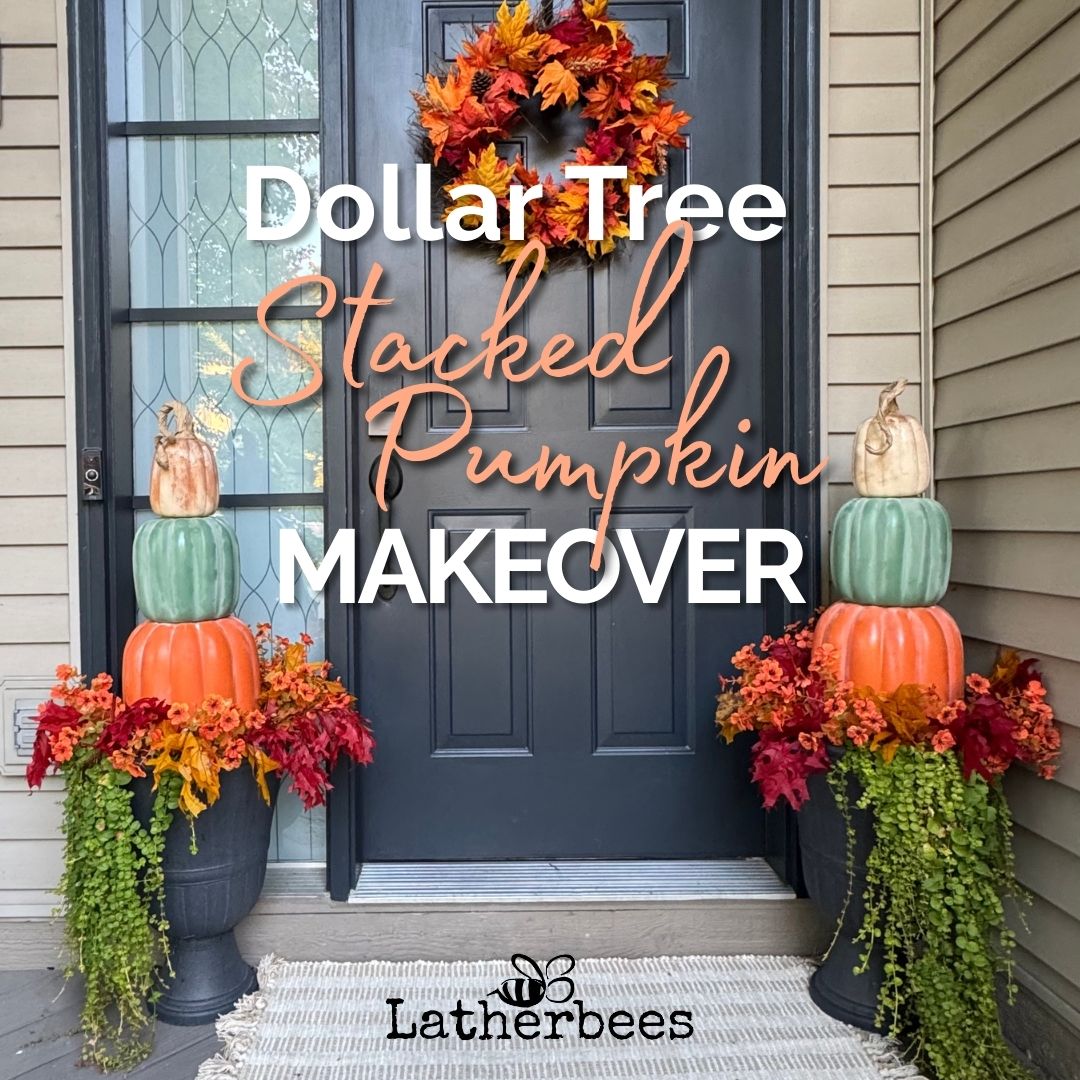 Dollar Tree Stacked Pumpkin Makeover